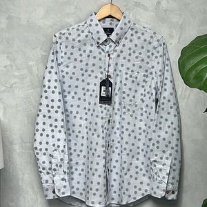 NWT Ben Sherman Stretch Long Sleeve Textured Pattern Size S